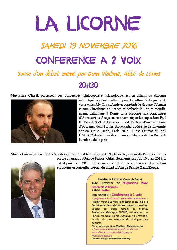 DANS LE CADRE DU FESTIVAL 2016 - CONFERENCE A 2 VOIX : MUSTAPHA CHERIF/MOCHE LEWIN et DEBAT ANIME PAR DOM VLADIMIR