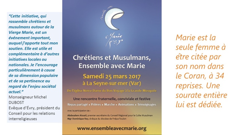 CHRETIENS ET MUSULMANS ensemble pour fêter Marie...