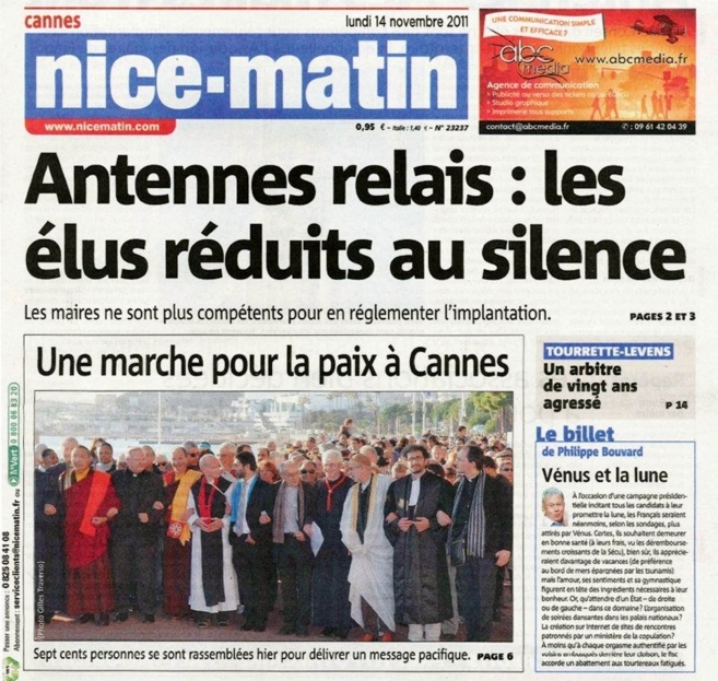 NICE MATIN : 1ER Festival Vivre ensemble à Cannes