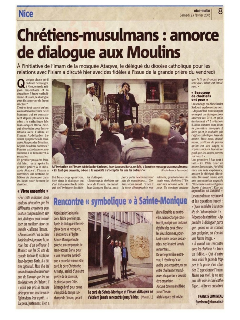 Jean-Jacques Barla - Membre du VEAC - à la Mosquée pour le Diocèse...