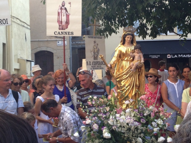Procession au Suquet à l'occasion de l'Assomption