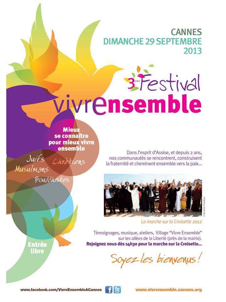 29 SEPTEMBRE 2013 - 3ème Festival "Vivre ensemble à Cannes"  !!!