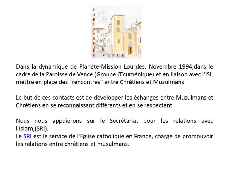 Rencontre avec le groupe "Chrétiens-Musulmans" de Vence qui reçoivent le Cheikh Bentounes...