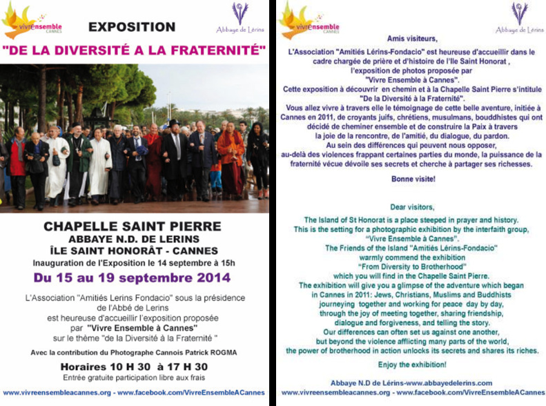 Exposition : "De la diversité à la Fraternité" - Inauguration le 14 septembre à 15h !