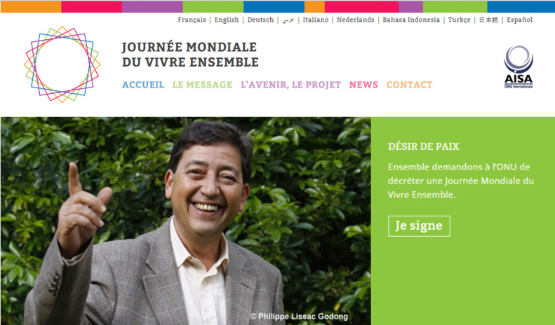 Cheikh Khaled	Bentounes à l’ONU	pour	présenter	la Journée Mondiale du Vivre Ensemble...