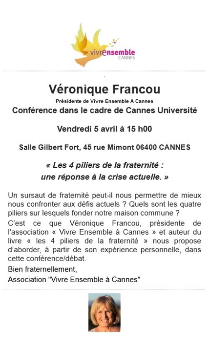 Conférence dans le cadre de Cannes Université - Véronique FRANCOU