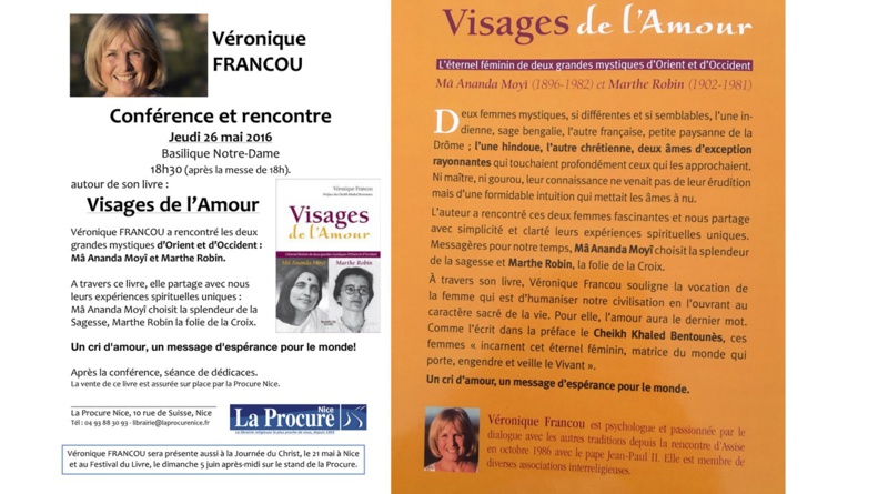 "Visages de l'Amour" - Un cri d'amour, un message d'espérance pour le monde ! - Basilique Notre Dame à Nice - Jeudi 26 mai 2016 à 18h30 "Visages de l'Amour" - Un cri d'amour, un message d'espérance pour le monde ! - Basilique Notre Dame à Nice - Jeudi 26 mai 2016 à 18h30