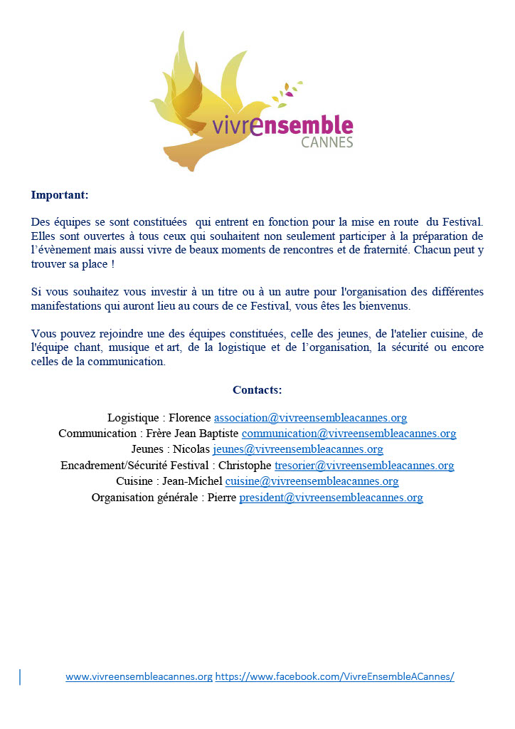 FESTIVAL VEAC 2016 - 19 et 20 Novembre - les premières informations sont arrivées !