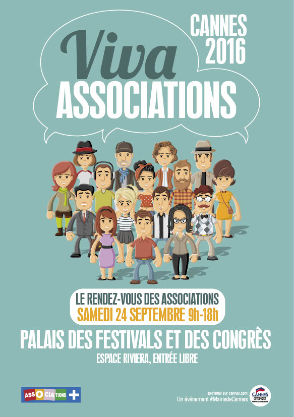 VIVRE ENSEMBLE A CANNES PRÉSENTE le 24 septembre 2016...AU SALON DES ASSOCIATIONS CANNOISES ! VIVA ASSOCIATIONS...