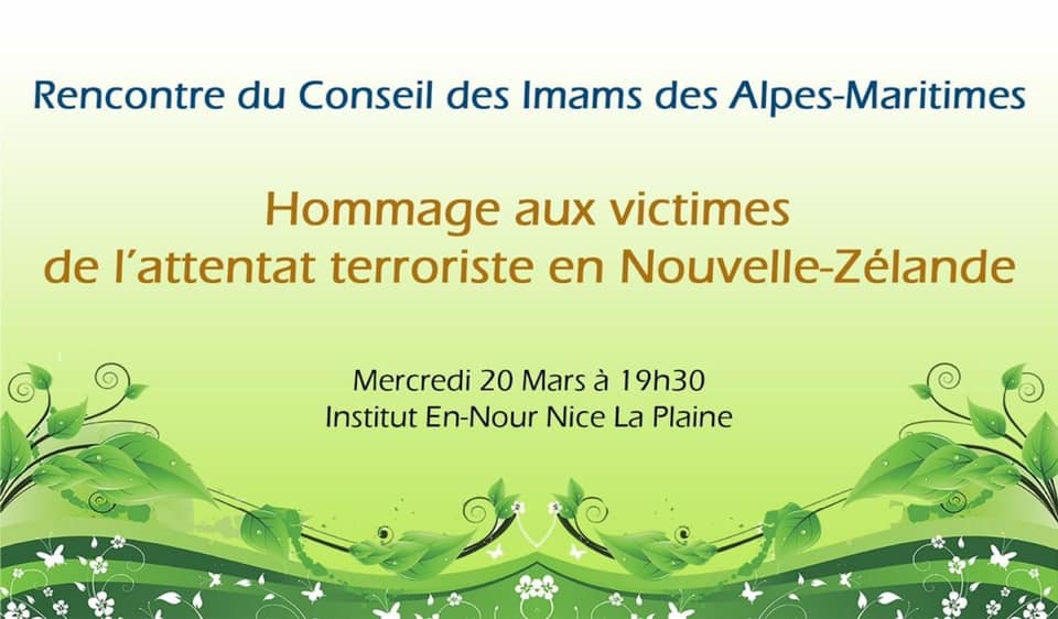 Hommage aux victimes de l’attentat terroriste en Nouvelle Zélande Hommage aux victimes de l’attentat terroriste en Nouvelle Zélande