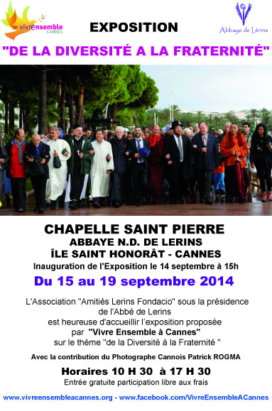 Exposition : "De la diversité à la Fraternité" - Inauguration le 14 septembre à 15h !