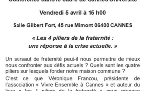 Conférence dans le cadre de Cannes Université - Véronique FRANCOU