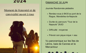 Randonnée avec Pique Nique le 30 juin 2024 sur Mandelieu Randonnée avec Pique Nique le 30 juin 2024 sur Mandelieu