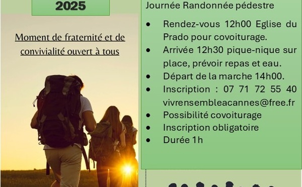 Randonnée organisée par le Vivre Ensemble A Cannes