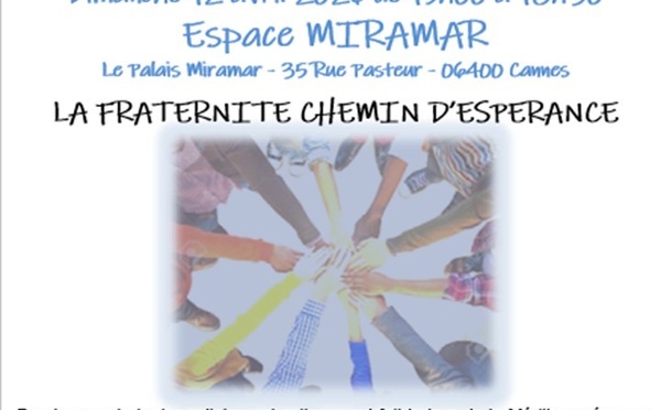 Colloque VIVRE ENSEMBLE A CANNES 12 avril 2026