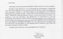 Le Pape François encourage le “Vivre Ensemble à Cannes” !
