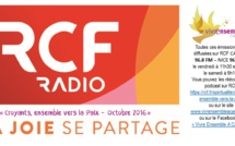RCF Nice-Côte d'Azur en Octobre 2017... Ecoutez les émissions hebdomadaires Vivre Ensemble A Cannes, "Croyants, ensemble vers la Paix ! !