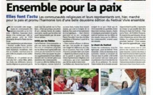 NICE MATIN : 2ème Festival Vivre ensemble à Cannes