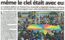 "Même le ciel était avec eux !!!" NICE MATIN...Echo d'après festival...