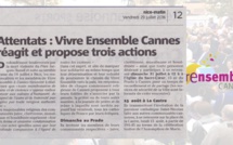 COMMUNIQUE des responsables religieux au sein de Vivre Ensemble A Cannes