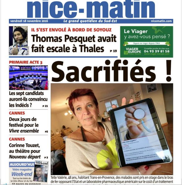 NICE MATIN 18 NOV 2016